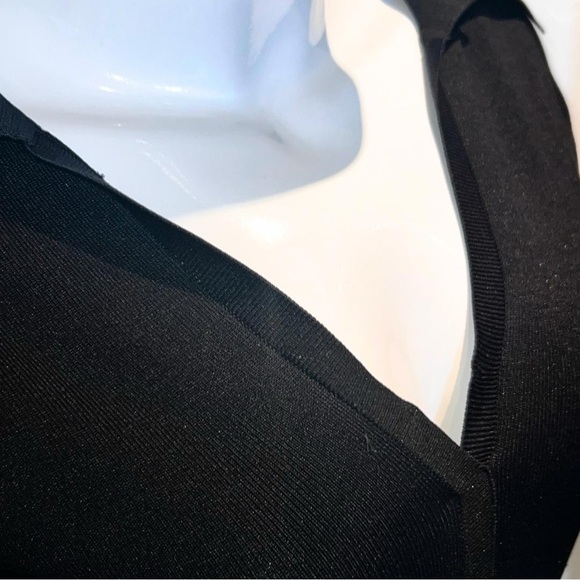 BOSS Hugo Boss Black Silk Blend Point-Collar Deep V-Neck Top - Small - Picture 8 of 12